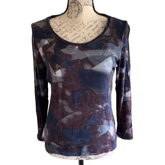 WOMEN'S long sleeve T-shirt by Simply Vera size petite large - Picture 1 of 3